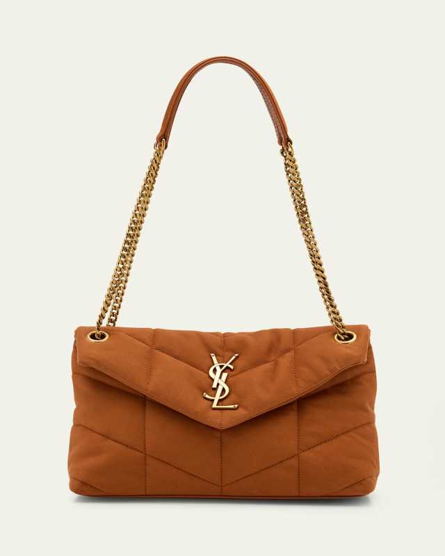 Lou Small YSL Puffer Shoulder Bag in Leather